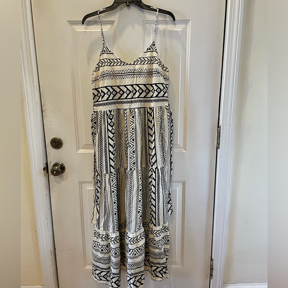 Cotton Vero Moda Sophiza Tiered Maxi Dress Size Xl